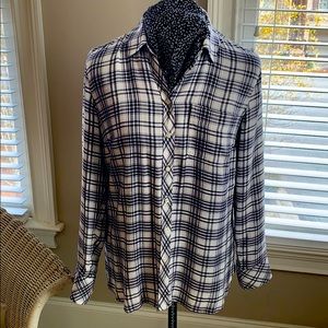 Plaid Talbots woman’s shirt, super soft, size M.